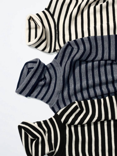 Жіночий светр із високим коміром UNIQLO із мериносової вовни 1159834745 (Сірий S)
