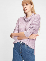 Женский свитер с хомутом GAP свитшот вязаная кофта art693940 (Сиреневый, размер XS)