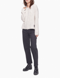 Вязаный женский свитер Calvin Klein с логотипом 1159768948 (Молочный, XL)