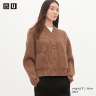 Женская кофта UNIQLO кардиган 1159775132 (Коричневый, M)