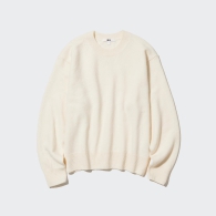 Вязаный свитер UNIQLO из шерсти 1159802767 (Молочный, XS)