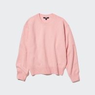 В'язаний светр UNIQLO із вовни 1159802989 (Рожевий, XL)