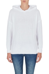 Женский тонкий свитер с капюшоном Armani Exchange 1159804077 (Белый, XS)