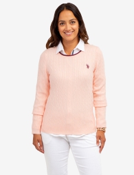 Женский мягкий свитер U.S. Polo Assn 1159804470 (Розовый, L)