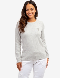 Жіночий м'який светр U.S. Polo Assn. 1159804482 (Сірий, S)