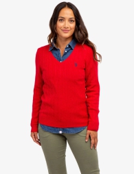 Женский мягкий свитер U.S. Polo Assn 1159805162 (Красный, M)