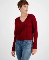 Женский укороченный вязаный свитер Tommy Hilfiger 1159806761 (Красный, L)