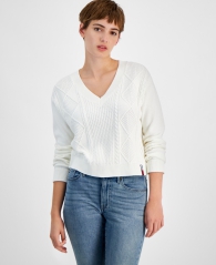 Женский укороченный вязаный свитер Tommy Hilfiger 1159806833 (Молочный, XS)