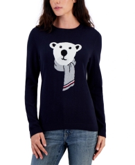 Жіночий светр Tommy Hilfiger з малюнком 1159807288 (Білий/синій, XL)