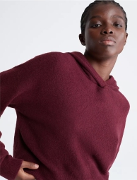 Женский свитер Calvin Klein с капюшоном 1159808370 (Бордовый, L)