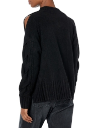 Женский вязаный свитер DKNY с открытыми плечами 1159808467 (Черный, XL)