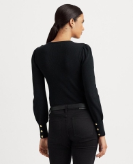 Жіночий светр у рубчик Ralph Lauren 1159809772 (Чорний, S)