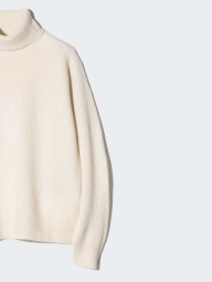 В'язаний светр UNIQLO із вовни 1159826891 (Молочний XXL)
