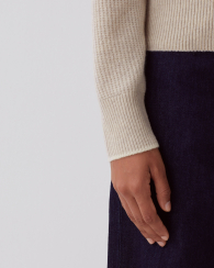 Свитер на полумолнии UNIQLO из шерсти 1159831587 (Бежевый M)