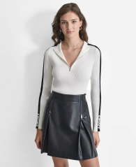 Женский свитер DKNY на полумолнии 1159834587 (Молочный M)