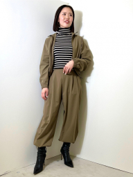 Женский свитер с высоким воротником UNIQLO из мериносовой шерсти 1159835352 (Черный L)