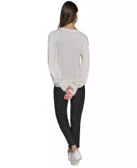 Женский свитер Karl Lagerfeld Paris с бусинами 1159835676 (Молочный M)