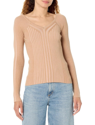Женский свитер Allie от GUESS  с длинным рукавом 1159835756 (Бежевый XL)