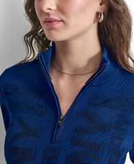Жіночий светр DKNY на напівблискавці 1159839046 (Синій L)