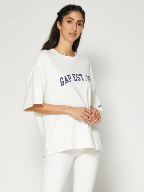 Свитшот женский GAP с коротким рукавом 1159758743 (Бежевый, XL)