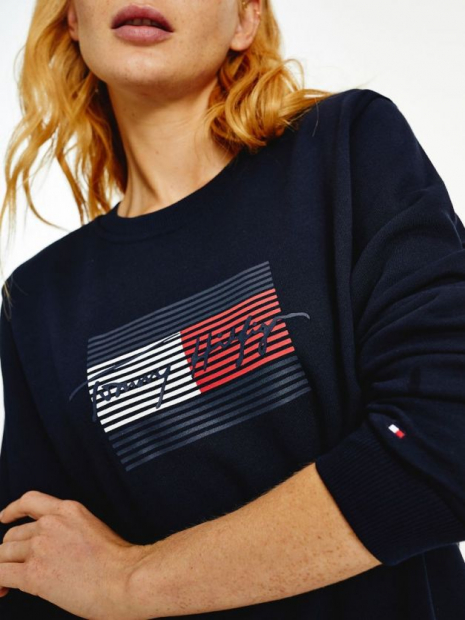 Свитшот женская кофта Tommy Hilfiger 1159760923 (Синий, XXXL)