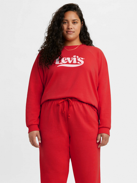 Свитшот женский Levi's толстовка 1159765359 (Красный, 2X)