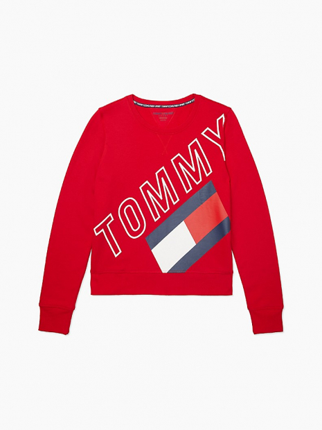 Жіночий лонгслів Tommy Hilfiger світшот на флісі Оригінал