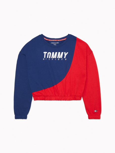 Женский свитшот Tommy Hilfiger кофта 1159766234 (Красный/Синий, M)