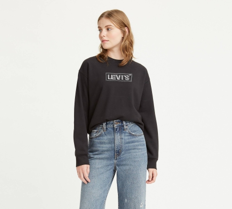 Світшот жіночий Levi's з логотипом 1159800591 (Чорний, XL)