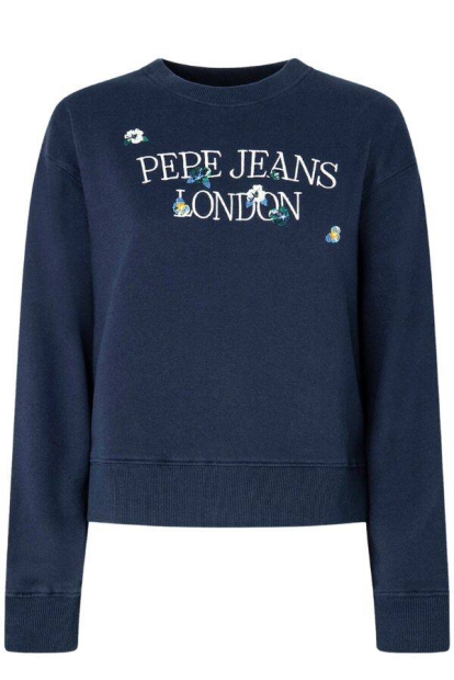 Женский свитшот Pepe Jeans London с логотипом 1159809544 (Синий, XL)