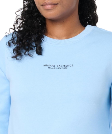 Женский свитшот Armani Exchange 1159813941 (Голубой, XL)