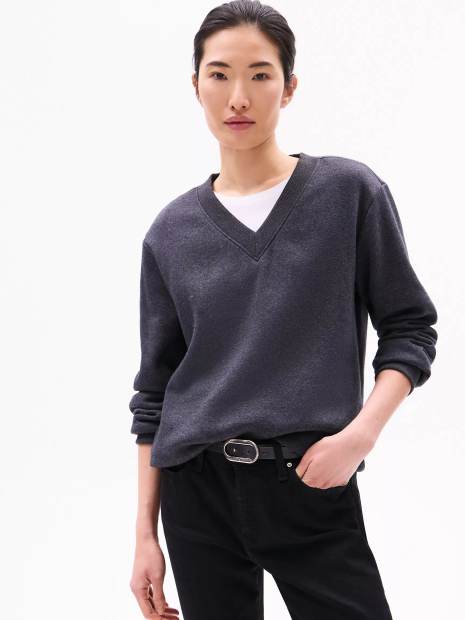 Женский свитшот Tommy Hilfiger флис 1159833414 (Серый M)