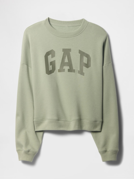 Світшот жіночий на флісі GAP з логотипом 1159835684 (Зелений S)