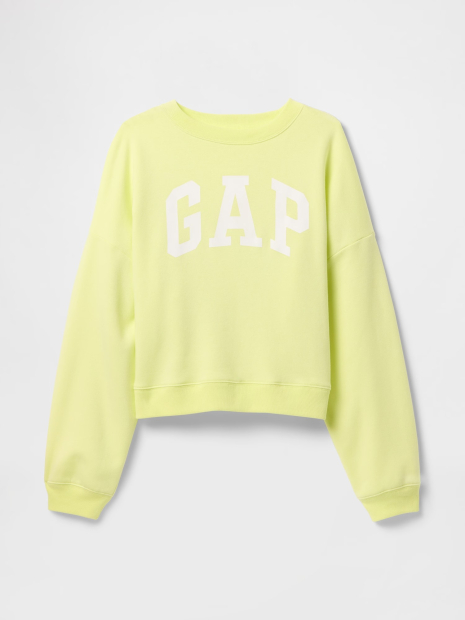 Свитшот женский на флисе GAP с логотипом 1159836276 (Желтый L)