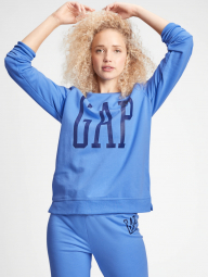 Женский свитшот GAP модная кофта с логотипом art347175 (Голубой, размер L)