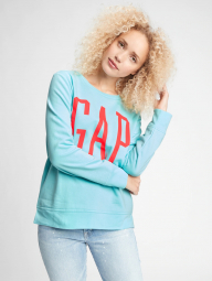 Женский свитшот GAP модная кофта с логотипом art513628 (Бирюзовый, размер XS)