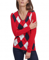 Женский свитер Tommy Hilfiger кофта свитшот 1159762291 (Красный/Белый/Синий, S)