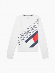 Женский лонгслив Tommy Hilfiger свитшот на флисе 1159765339 (Белый, M)