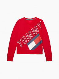 Жіночий лонгслів Tommy Hilfiger світшот на флісі Оригінал