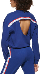 Женский свитшот Tommy Hilfiger кофта с открытой спиной 1159770311 (Синий, L)