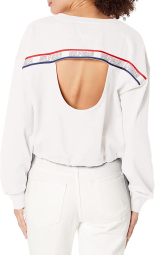 Женский свитшот Tommy Hilfiger кофта с открытой спиной 1159770574 (Белый, XL)