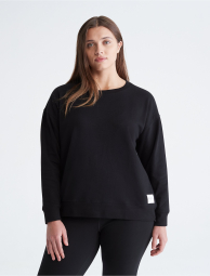 Женский свитшот Calvin Klein на флисе 1159781934 (Черный, 2X)