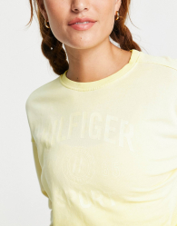 Женский укороченный свитшот Tommy Hilfiger кофта с логотипом 1159782288 (Желтый, XS)