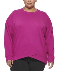 Женский свитшот Calvin Klein с логотипом 1159806513 (Розовый, 2X)
