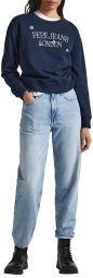 Жіночий світшот Pepe Jeans London з логотипом 1159809543 (Білий/синій, L)