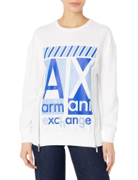 Жіночий світшот Armani Exchange з логотипом 1159811956 (Білий, M)