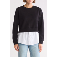 Стильный свитшот Calvin Klein флис 1159835457 (Черный L)