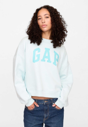 Свитшот женский на флисе GAP с логотипом 1159835937 (Голубой L)