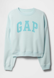 Світшот жіночий на флісі GAP з логотипом 1159835937 (Блакитний L)