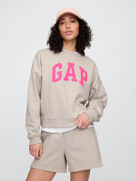 Свитшот женский на флисе GAP с логотипом 1159836062 (Бежевый XS)